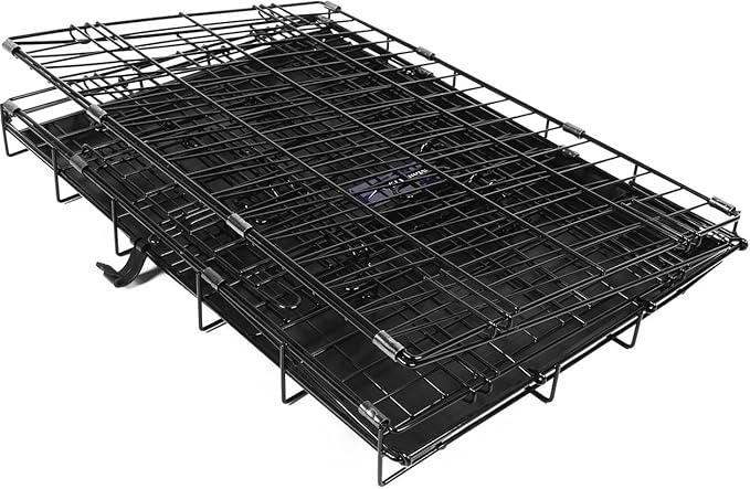 【Medium 30 INCH】 iMounTEK Folding Metal Pet Dog Puppy Cat Cage Crate Kennel W/Tray. 2 Doors Wire Cage for Training, Removable & Washable Pan Tray [Rust Resistant] Quick Assembly!
