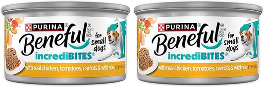 Beneful Purina Small Breed Wet Dog Food in Gravy,IncrediBites with Real Chicken - 3 oz. Cans,(Pack of 24)