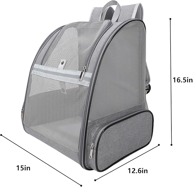 Dog Backpack Carrier for Small Dogs & Medium Cats up to 11 lbs, Foldable Pet Travel Backpack with Ventilated Mesh, Comfortable Cat/Dog Carrier for Hiking, Camping & Travel