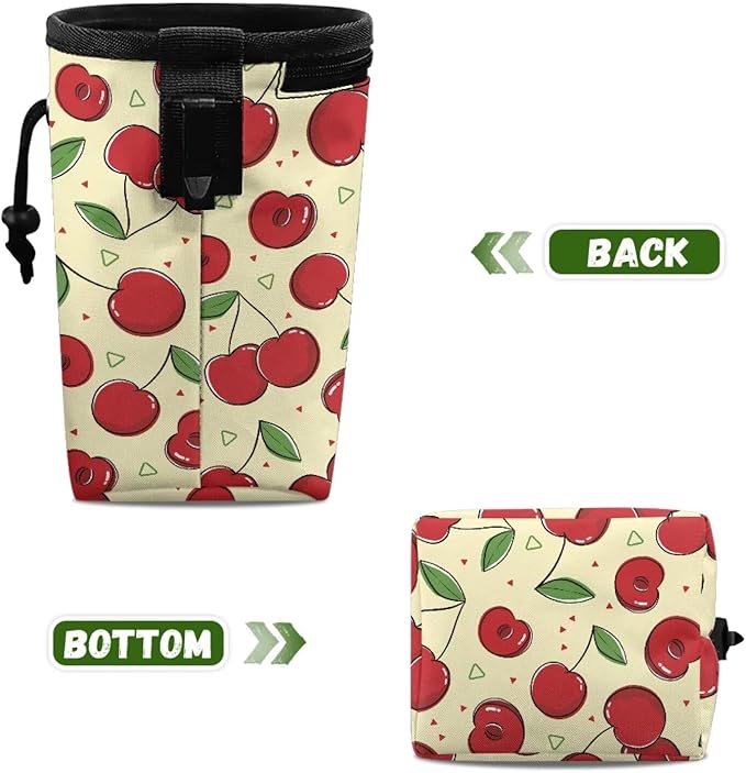 Cherry Animal Walking Snack Container Dog Training Treat Pouch Bag Pet Feed Snack Reward Dog Treat Pouch Pocket Treats for Positive Reinforcement