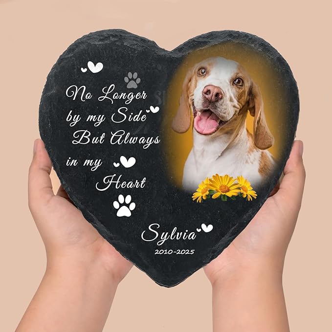 Personalized Dog Memorial Gifts for Loss of Dog, Custom Photo Pet Momorial Stone for Dogs, Cat Memorial Sympathy Gift, Dog Passing Away Gifts, Sympathy Gift for Pet Lovers (Style 7)