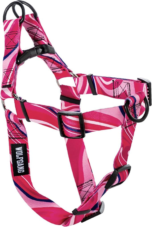Wolfgang Heavy Duty Adjustable Dog Harness, Pull-Tested for Walking & Training, MarbleSwirl Print, Small