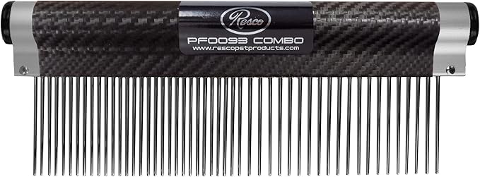 Resco USA-Made Wrap Comb for Pets, Combination, Carbon Fiber