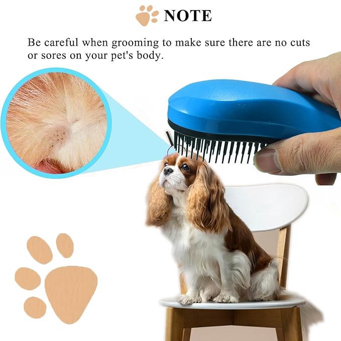 Small Dog Brush, Soft Pet Grooming Brush for Shih Tzus, Yorkies, Maltipoos, Maltese, Puppy Massaging Hair Brush, Cat Brush, for Small Animals Rabbits of All Hair Types (Pink)