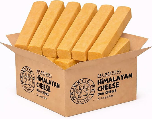 Majestic Pet Himalayan All-Natural Cheese Dog Chews - Long Lasting Dental Chew for Dogs - Healthy Pet Treats with Beneficial Ingredients (Dental & Bone Support, XL, 20 Pack)