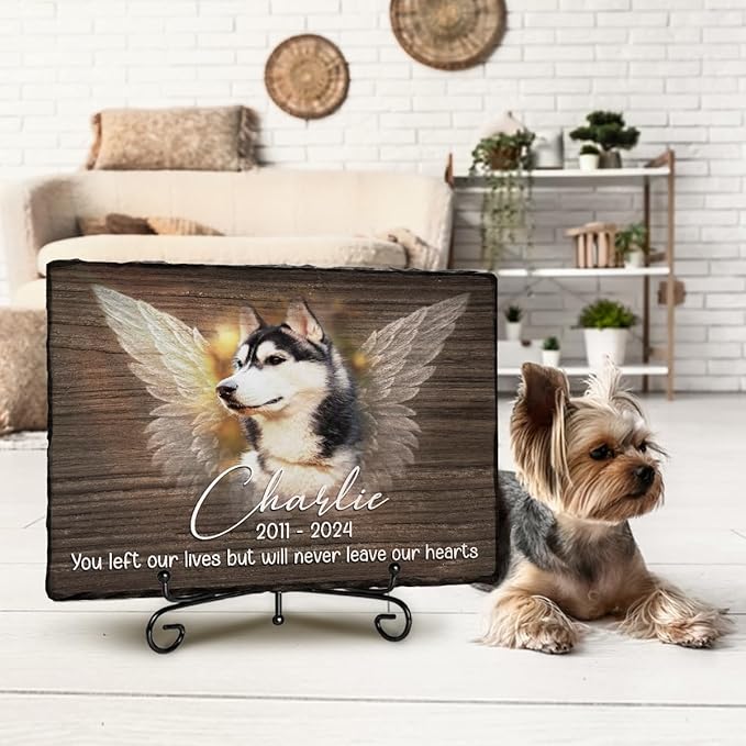 Your Wings Pet Memorial Stones - Dog & Cat Grave Stones, Loss of Pet Gifts