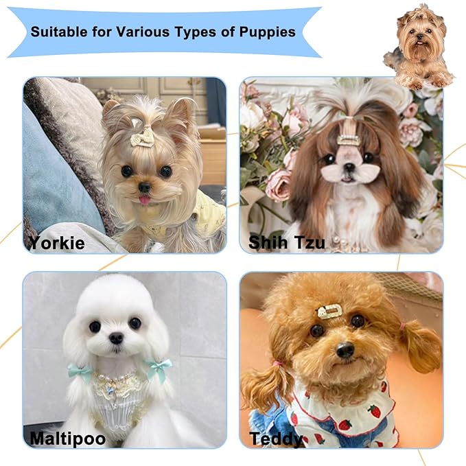 Cloud-Shaped Soft Bristle Puppy Brush for Small Dogs - Yorkie, Shih Tzu, Maltese, and Toy Poodles Grooming Tool with Detachable Lint Comb and Gift Box （Blue）