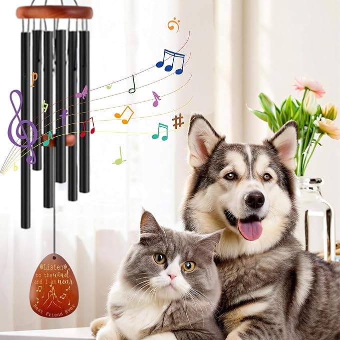 Personalized Dog Memorial Gifts for Loss of Dog, Custom Pet Memorial Wind Chime, Pets Loss Passing Away Remembrance Bereavement Gift, Custom Sympathy Gifts of Pet