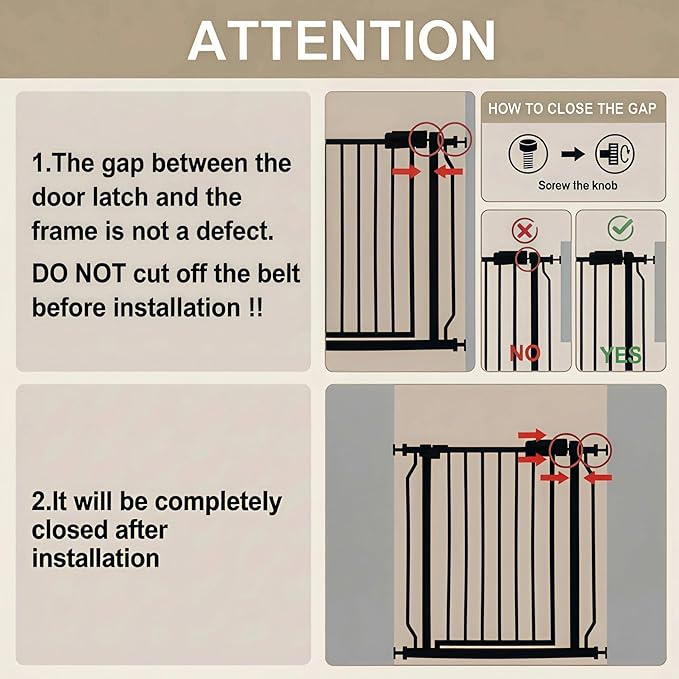 Baby Gates Extra Wide 53-57.5 Inch Large Baby Gate for Stairs Tension Pet Dog Gates Indoor for Doorways No Drilling Pressure Mounted Pet Gates for Kids