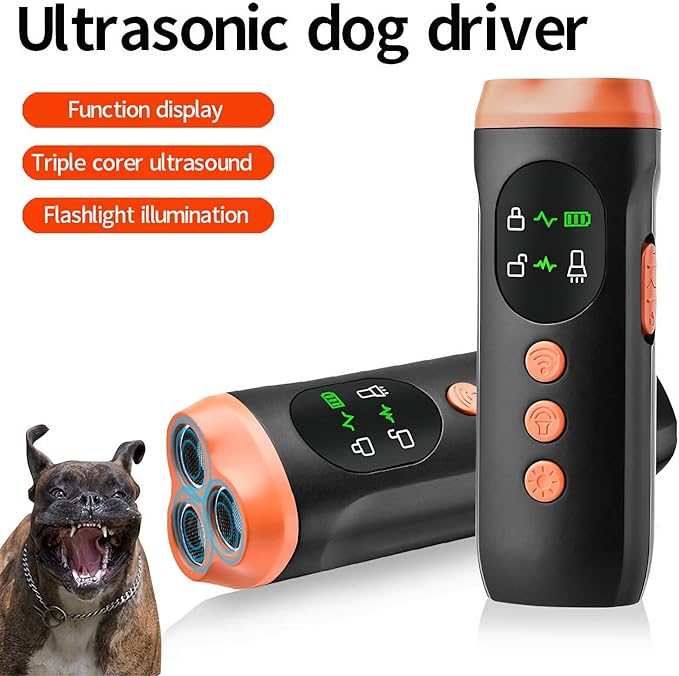 2026 Dog Bark Deterrent,Rechargeable Sonic Dog Repeller,Safe 25KHz Sonic Frequency Transmitter,Anti Bark Device for Dogs,50ft Range Professional Dog Training Tool,LED Indoor/Outdoor Barking Silencer.