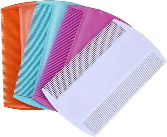 4pcs Lice Combs, Double Sided Pet Combs, Cat Dog Pet Grooming Fine Tooth Hair Combs