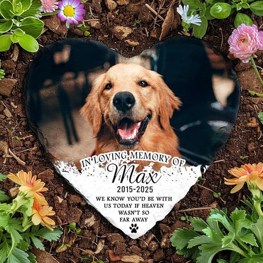 Personalized Dog Memorial Gifts for Loss of Dogs Sympathy Gift, Dog Memorial Stone, Pet Loss Gifts, Pet Memorial Stones for Dogs Cemetery Decorations for Grave, Cat Sympathy Gift, Stone 5