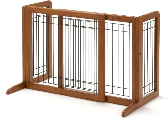 Richell 94135 Freestanding Pet Gate with Autumn Matte Finish, Small