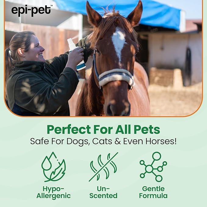 EPI-PET Veterinary Formulated Dog Hot Spot and Dog Itch Spray, Pet Skin Treatment Spray for Allergies, Deshedding and Redness, Use it as Skin and Coat Conditioner 4 oz (Pack of 2). Unscented