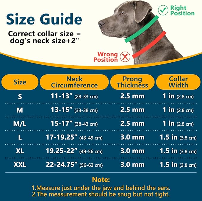 Crazy Felix No Pull Martingale Collar for Large Medium Small Dog Pitbull German Shepherd Doberman, Dog Collar Anti Pull with Buckle for Training Walking (Black, XXL-Neck 22-24.75", 1.5" Wide)