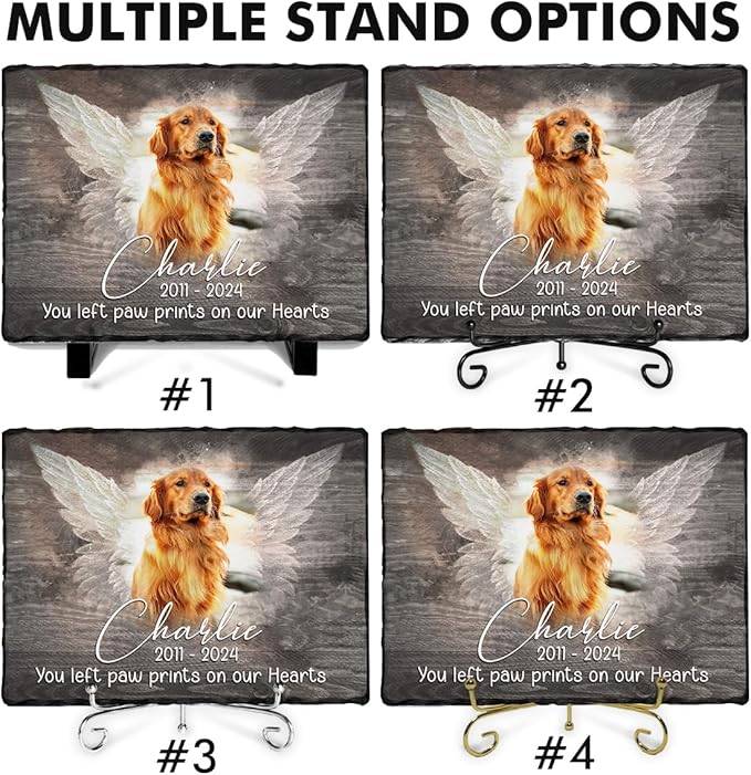 Your Wings Pet Memorial Stones - Dog & Cat Grave Stones, Loss of Pet Gifts