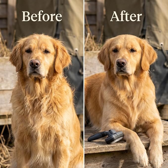 FIELD & FUR Slicker Brush: Essential Dog & Cat Grooming Tool for Shedding, Detangling, and Daily Care - Perfect for Doodles, Poodles, and Puppies with Comfortable Grip and Fine Stainless Steel Pins