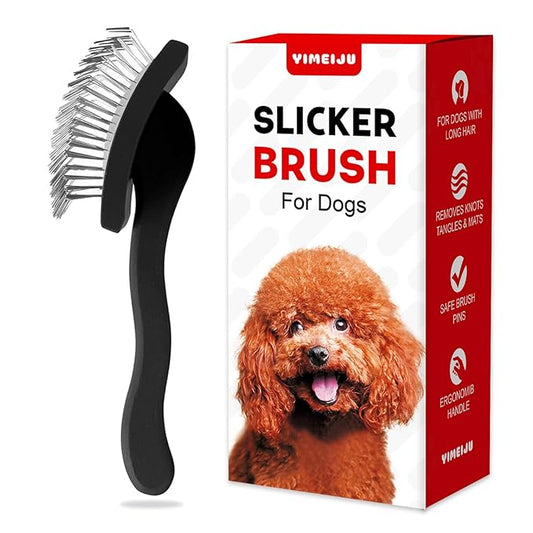 Professional Pet Slicker Brush for Long Haired Dogs&Cats Large Grooming Tool for Dematting, Detangling, Removes Loose Fur,Suitable for Doodles,Poodles,Goldendoodle, Labradoodle, Long Thick Curly Coats