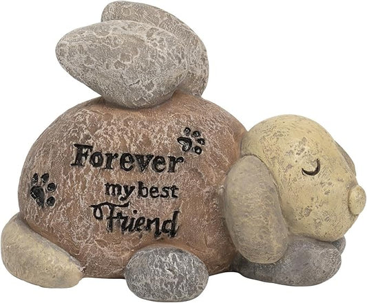 Dog Memorial Stone, Remembrance Sympathy Gifts for Loss of Pet, Angel Dog Statue Grave Markers Outdoor