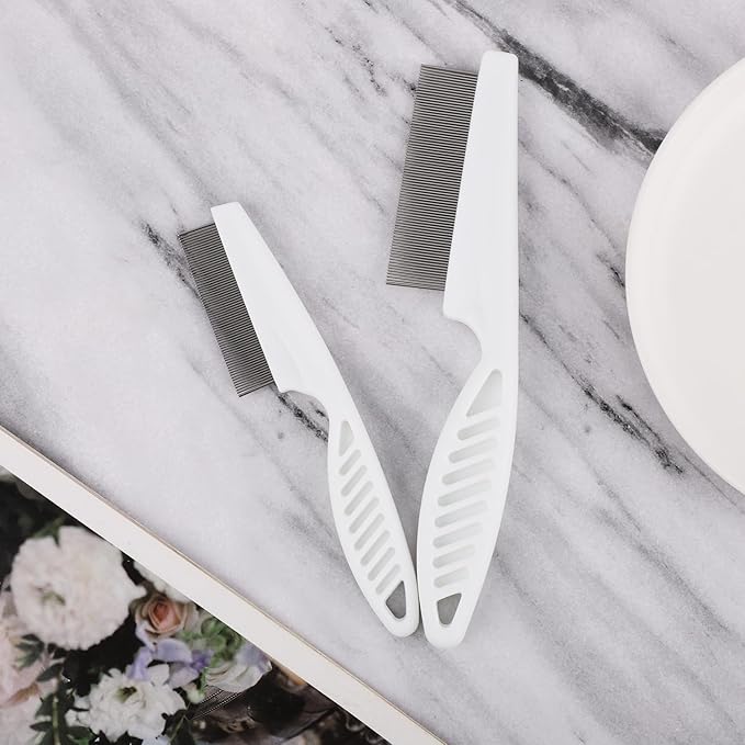 2-in-1 Multifunctional Pet Hair Comb, Stainless Steel & ABS, 2 Packs, for Grooming & Dehairing, Cat & Dog Comb