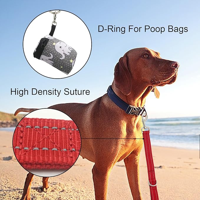 Thick Dual Padded Handle for Dog Training Control, 18 Inches Traffic Dog Short with Reflective Stitching, Heavy Duty Short Leash Hand for Small to Strong Sized Dogs Training Red 1.5FT