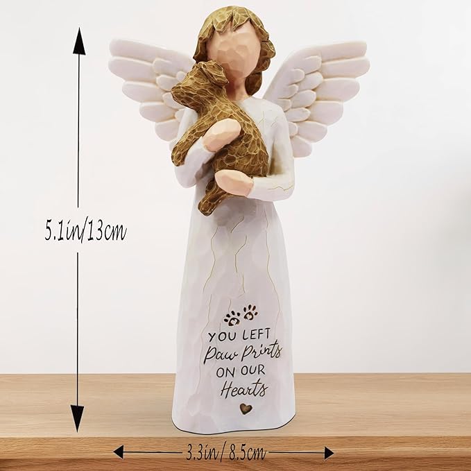 BORLESTA Dog Memorial Gifts for Loss of Dog Sympathy Gift - Pet Memorial Gifts for Dogs, Dogs Mom Gifts for Women, Friendship, Golden Retriever Gifts, Sculpted Hand-Painted Figure