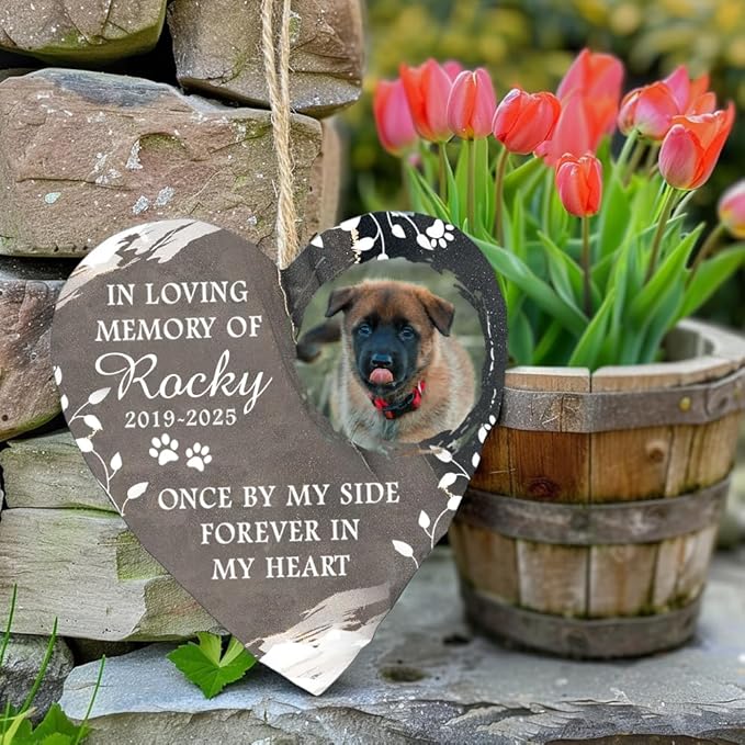 Personalized Dog Memorial Gifts for Loss of Dogs Sympathy Gift, Dog Memorial Stone, Pet Loss Gifts, Pet Memorial Stones for Dogs Cemetery Decorations for Grave, Cat Sympathy Gift, Stone 4