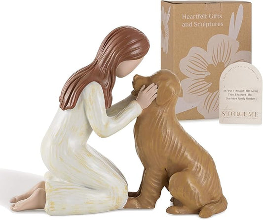Loss of Dog Sympathy Gift: Pet Memorial Bereavement Remembrance Gifts for Dogs Lovers - Golden Retriever Figurine Decorations (5.2" x 4.3")