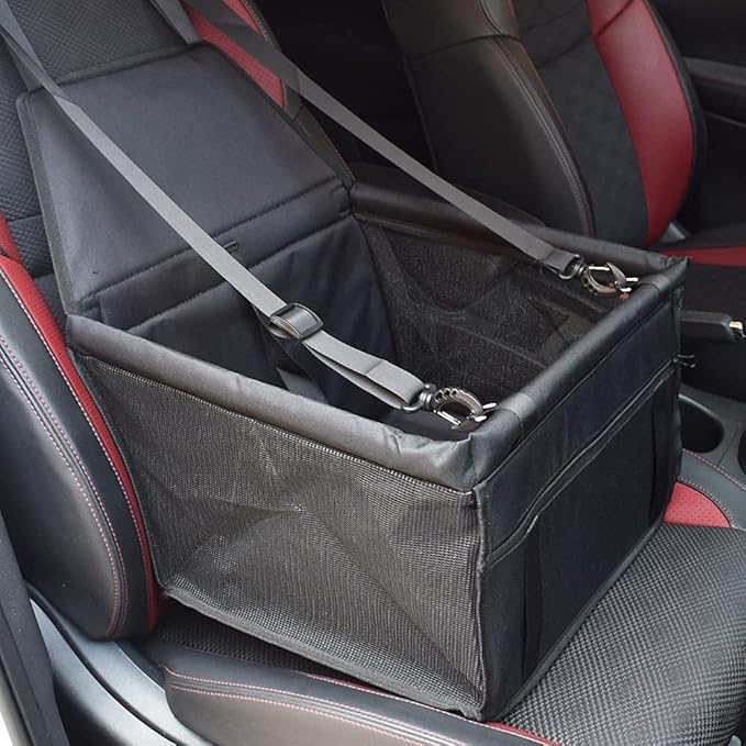 Pet Car Booster Seat Dog Car Seat Travel Carrier Cage Vehicles Upgrade Deluxe Washable Portable Breathable Folding Soft Washable Travel Bags for Dogs Cats or Other Small Pet