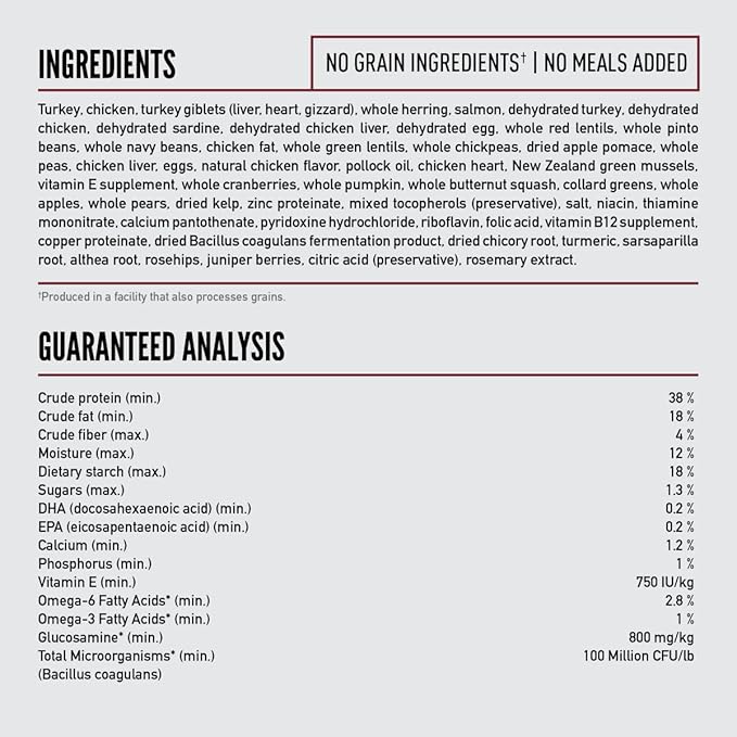 ORIJEN Grain Free High Protein Dry Dog Food Small Breed Recipe 10lb Bag