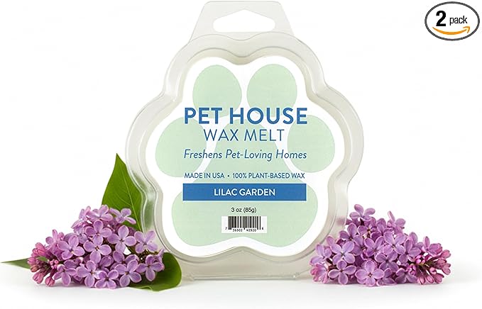 Pet House Lilac Garden Summer Scented Wax Melts - Long-Lasting Plant Based/Soy Wax Melts for Pet Odor Pack of 2