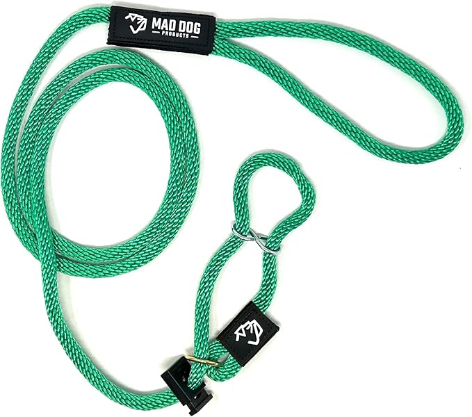 Mad Dog Products Easy Leader Dog Leash 3/8" x 15' Green Signature Rope - Made in USA