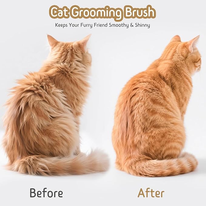 Self Cleaning Slicker Brush for Dogs & Cats, One-Click Pet Grooming Brush, Deshedding Brush for Long & Short Haired Pets, Pink 1 Pack