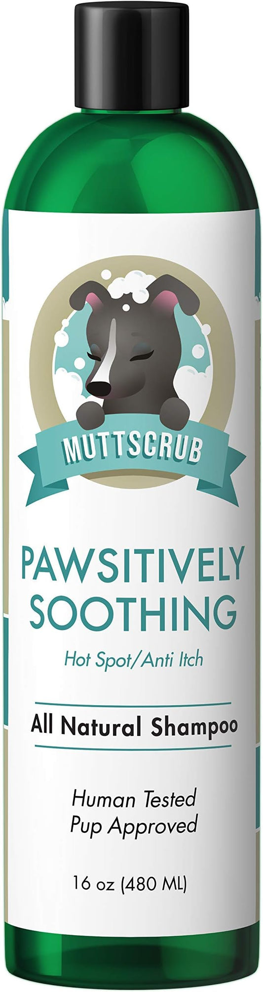 MUTTSCRUB Pawsitively Soothing Anti Itch Shampoo for Dogs - Dog Shampoo for Hot Spots, Allergies, Mange, Soothing Shampoo Wash
