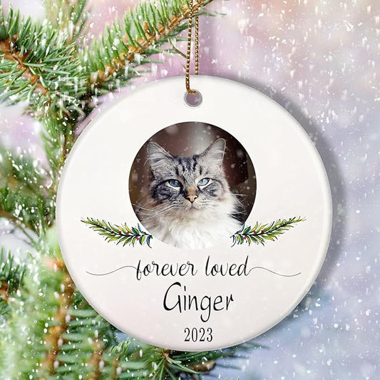 Memorial Pet Ornament Forever Loved - Dog Remembrance Keepsake, Sympathy Gift for Loss of Pet