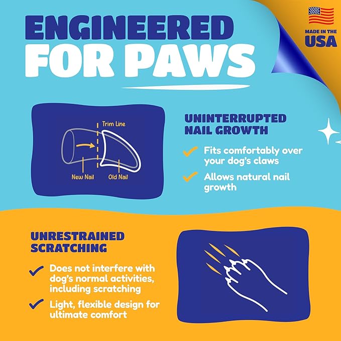 Canine Soft Claws Dog and Cat Nail Caps Take Home Kit, Small, Sparkle Silver
