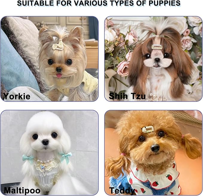 Cat-Ear Design Puppy Brush, Gentle Soft-Bristle Small Dogs Plastic Detangling Grooming Tool, Fit for Yorkie Shih Tzu Maltese Maltipoo (Apricot)