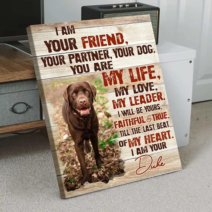 Benicee Shop Personalized Gifts For Loss Of Pet, Paw Prints Memorial Canvas, Gift For Deceased Pets, Waiting At The Door Photo Print, Dog Photo Gifts, Dog Memorial Frame