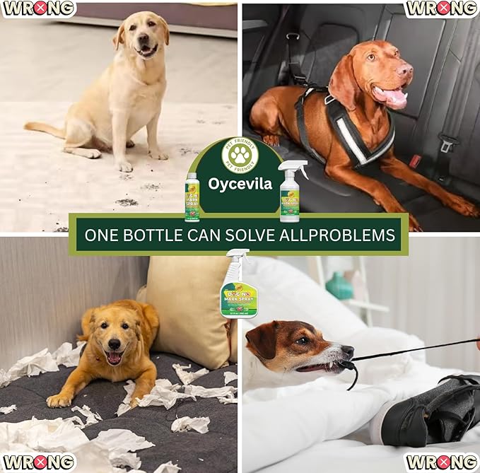 33.6oz Dog Pee Stopper Spray - Prevent Indoor Urine Marking - Puppy Housebreaking Training Aid