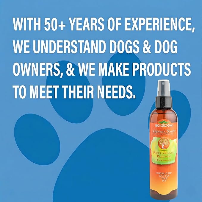 Bio-Groom Desert Agave Blossom Dog Cologne – Deodorizing Spray, Dog Bathing Supplies, Puppy Wash, Cat & Dog Grooming Supplies, Cruelty-Free, Made in USA, Dog Perfume – 8 fl oz 1-Pack