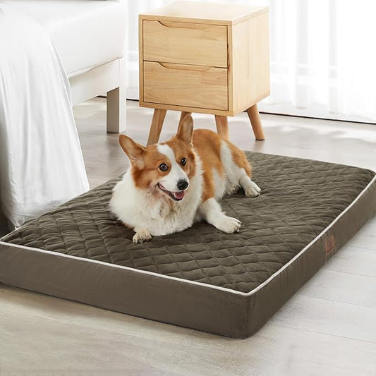 WNPETHOME Orthopedic XL Dog Beds Large Sized Dog, Waterproof Extra Large Dogs Bed with Removable Washable Cover, Multi-Needle Quilting Dogs Crate Bed