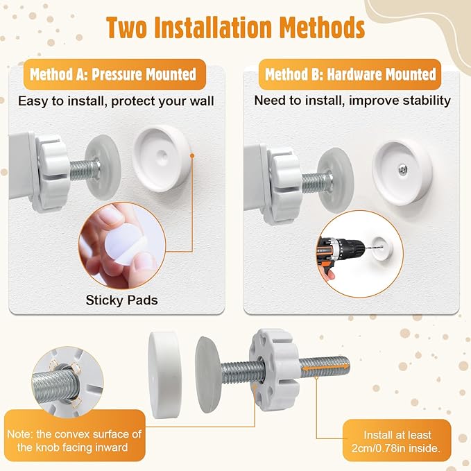 Metal Short Dog Gate - 16.5" Tall Pressure Mount Indoor Pet Gate, 13.7"-41" Adjustable Extra Wide, Easily Step Over Dog Gates with 3 Extension Kits, Small Puppy Gate for Doorways & Stairs
