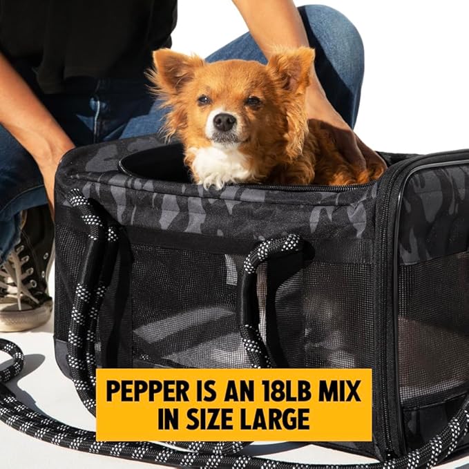 ROVERLUND Airline-Compliant Pet Carrier | Includes Leash | for Pets up to 20lbs
