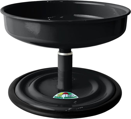 Adjustable Dog Feeder, 18.6 oz – Aluminum Feeding Bowl with Height Adjustment, Promotes Comfortable Feeding Position, Electrostatic Coated Finish, Vida Mansa, (Black)