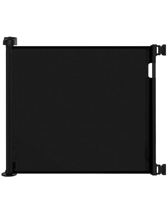 Retractable Baby Gate for Doorways and Stairs, Mesh Safety Gate for Pet, Indoor & Outdoor Use, One-Hand Operation, Easy Installation, 33.6" Tall, Expands to 71" Wide（Black,33.6"x71"）
