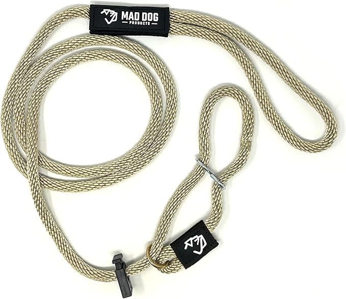 Mad Dog Products Easy Leader Dog Leash 3/8" x 4' Jute Signature Rope - Made in USA
