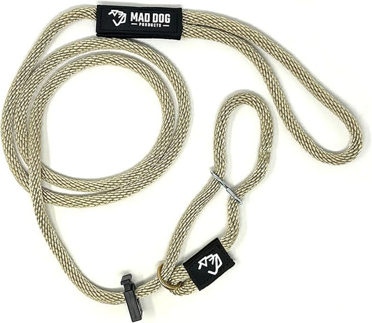 Mad Dog Products Easy Leader Dog Leash 3/8" x 4' Jute Signature Rope - Made in USA