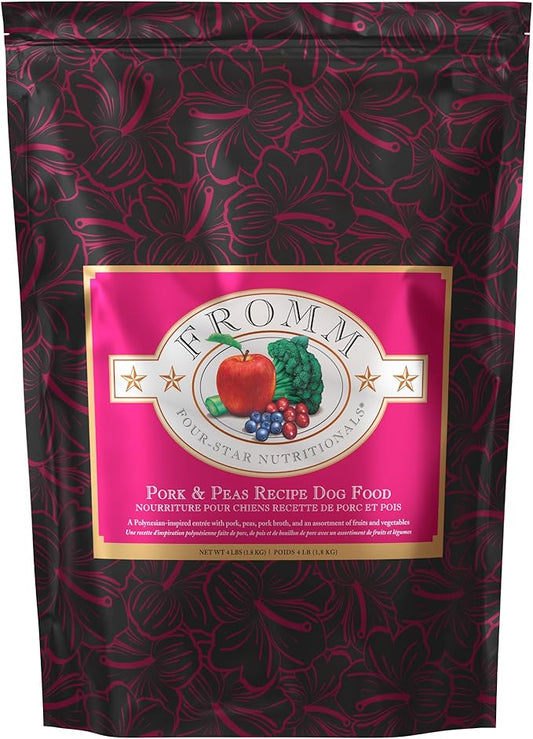 Fromm Four-Star Nutritionals Pork & Peas Dog Food - Premium Dry Dog Food - Pork Recipe - 4 lb