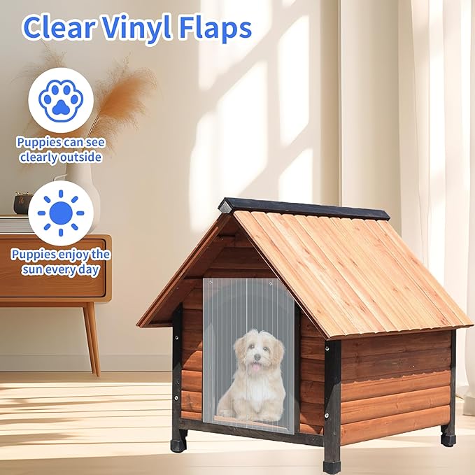4.9 Feet x 7.8 Inch Dog House Plastic Door Flap, Clear Doggie Door Replacement Flap with 4 Screws, Easy to Cut & Install Vinyl Door Flap for Dog Cat Chicken House