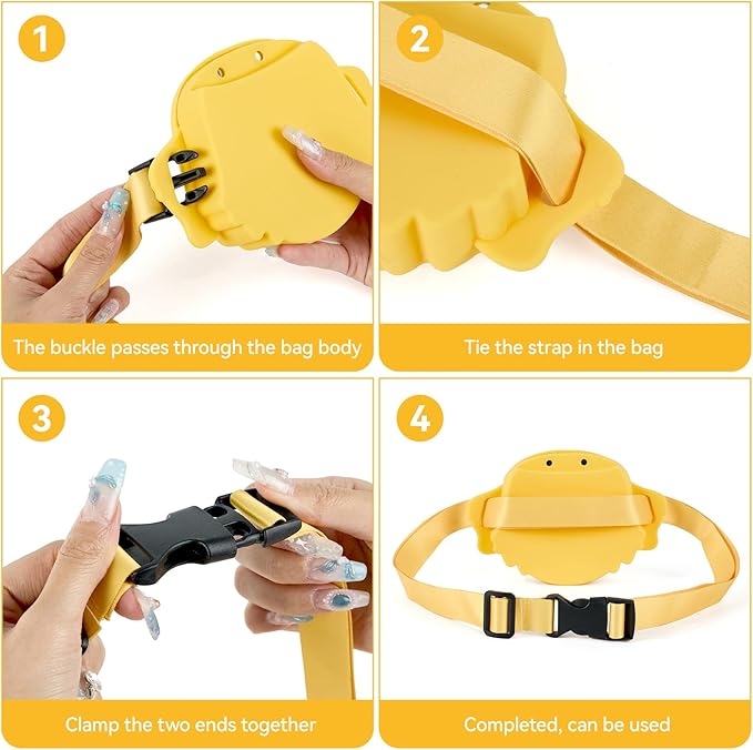 Dog Treat Pouch with Clicker Magnetic Closure, Silicone Fanny Pack for Pet Training,Adjustable Waist Belt, Leak-Proof, Ideal for Walking Training (Golden Retriever)